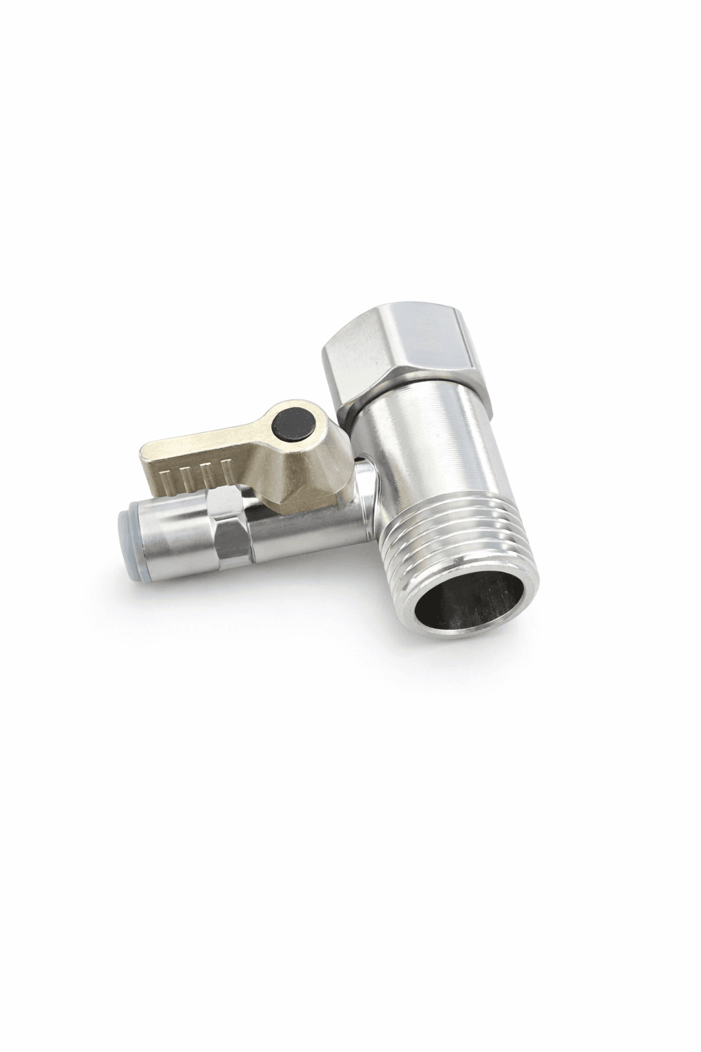 DEÜPURE Anschlussventil 3/8" zu 3/8" mit Absperrfunktion