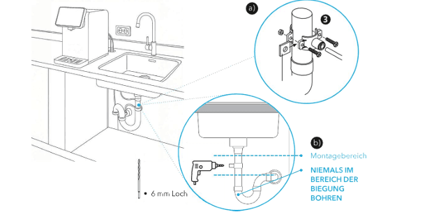 Abwasserschelle am Siphon